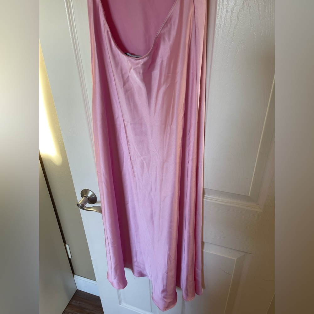 NWT Zara light Pink Satin Slip Dress - Picture 7 of 8